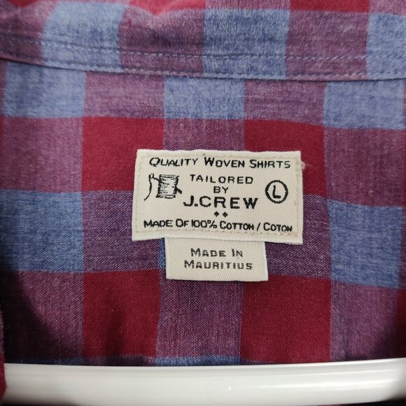 J. Crew Men's Button Down Plaid Shirt Size Large 100% Cotton Old Money - Picture 3 of 7
